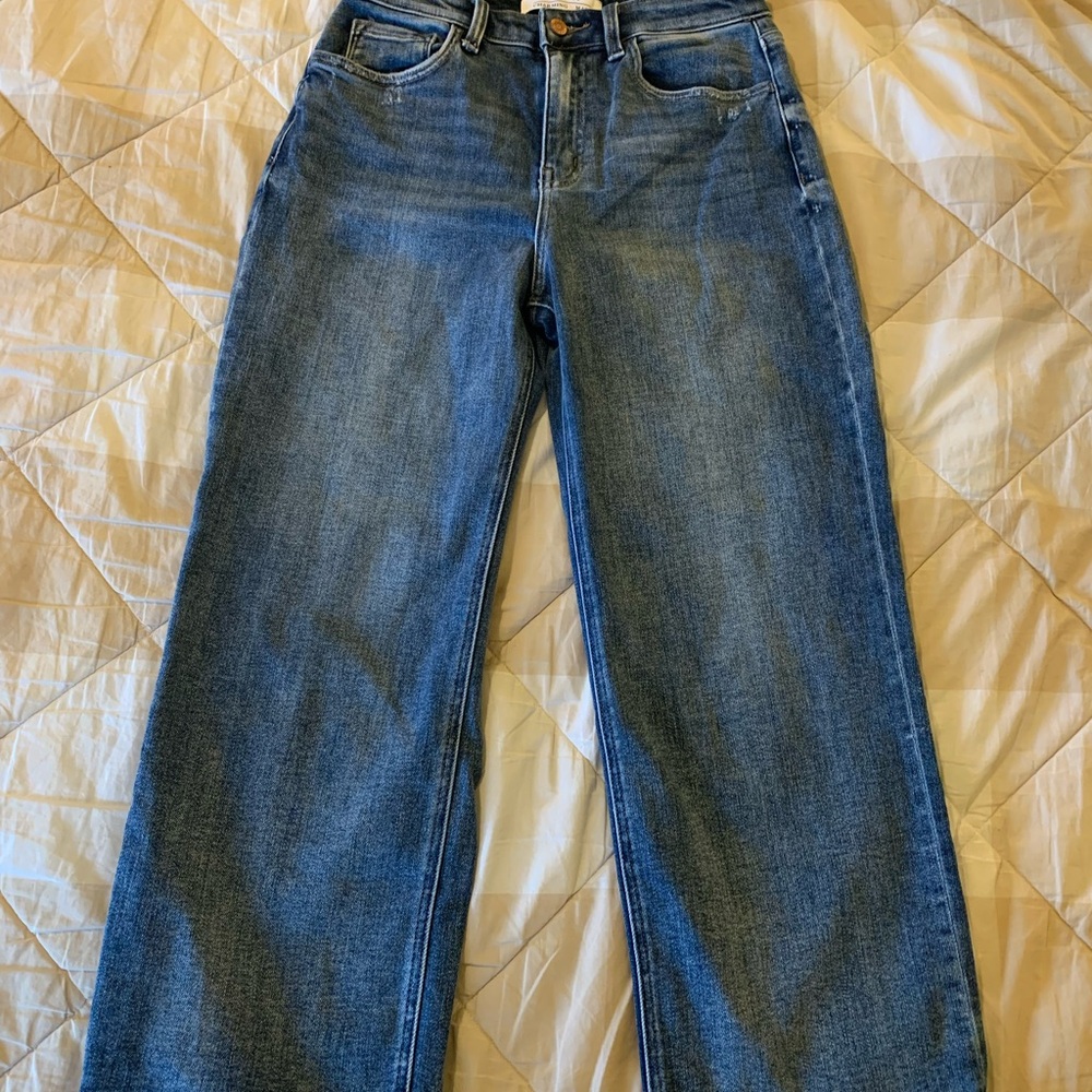 Lovervet Charming & Main Blue Wide Leg Cropped Women's Jeans Size 28/7